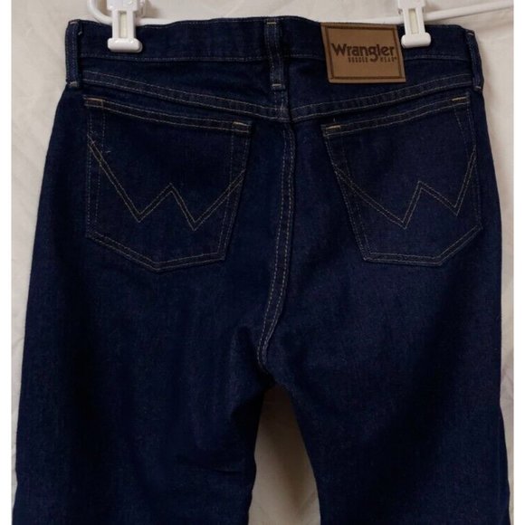 Wrangler Rugged Wear Mens 30x30 Relaxed Fit Dark Wash Straight Leg Western Jeans - Picture 7 of 9